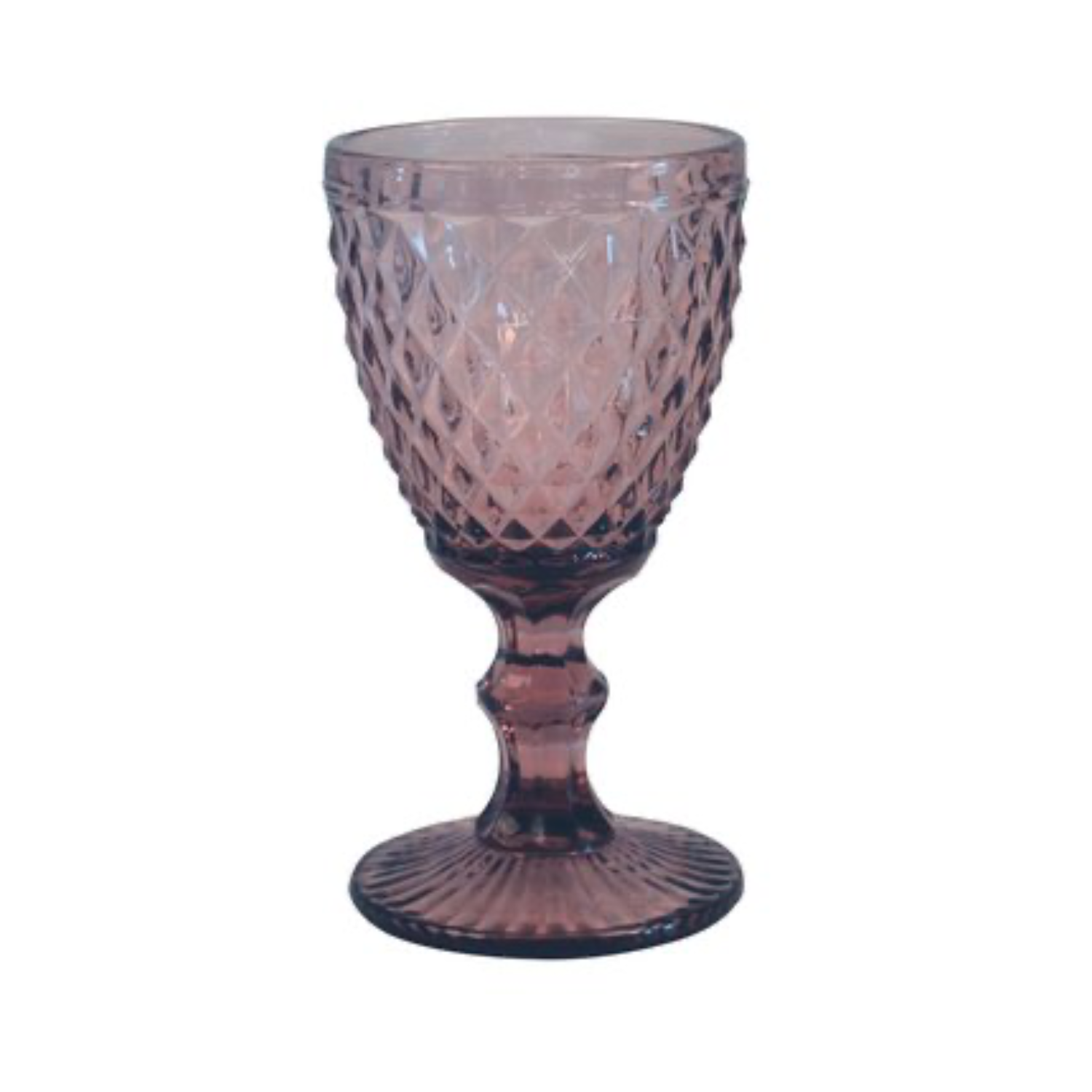 Verre A Pied Fume Aubergine
