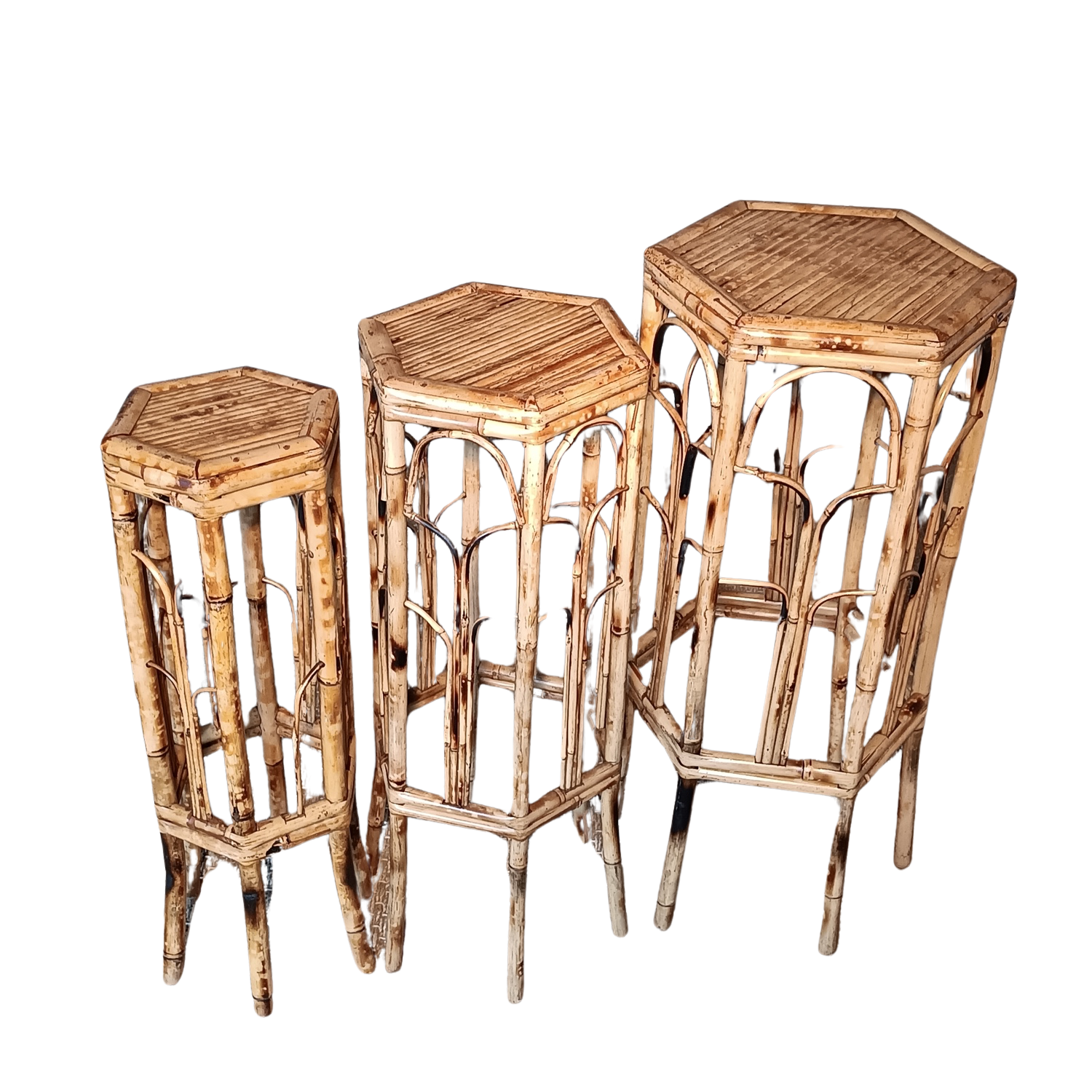 Trio Sellettes Bambou