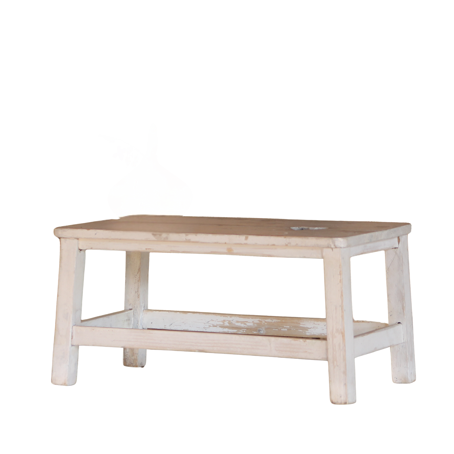 Banc Shabby Blanc