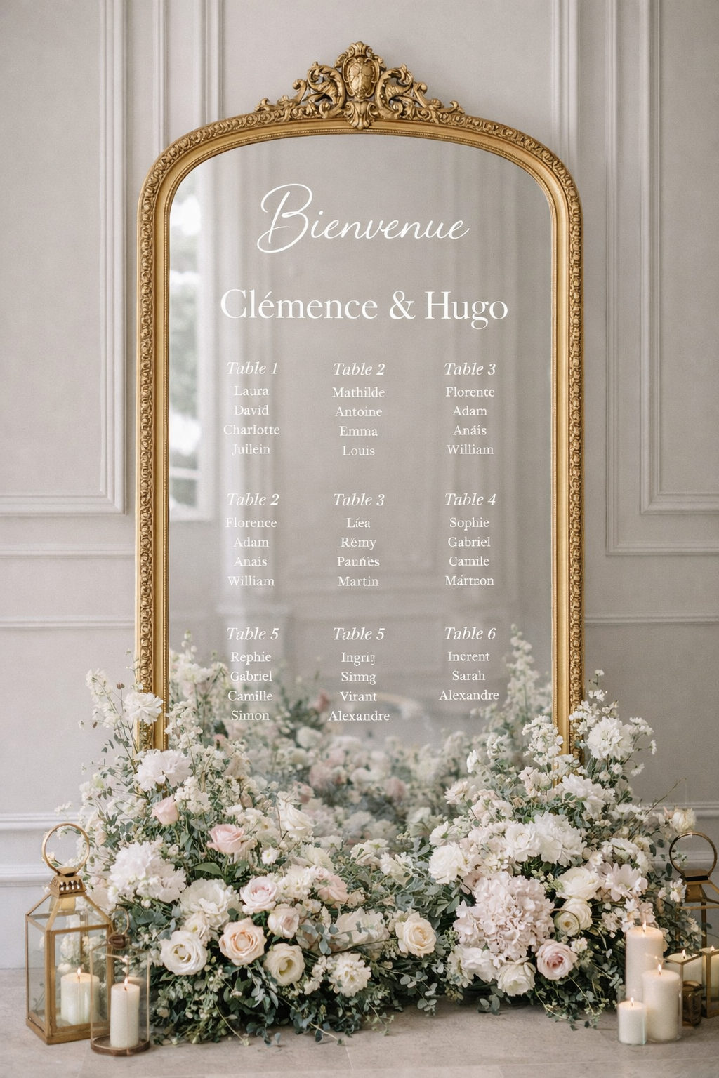 Miroir De Bienvenue Pour Clemence Et Hugo